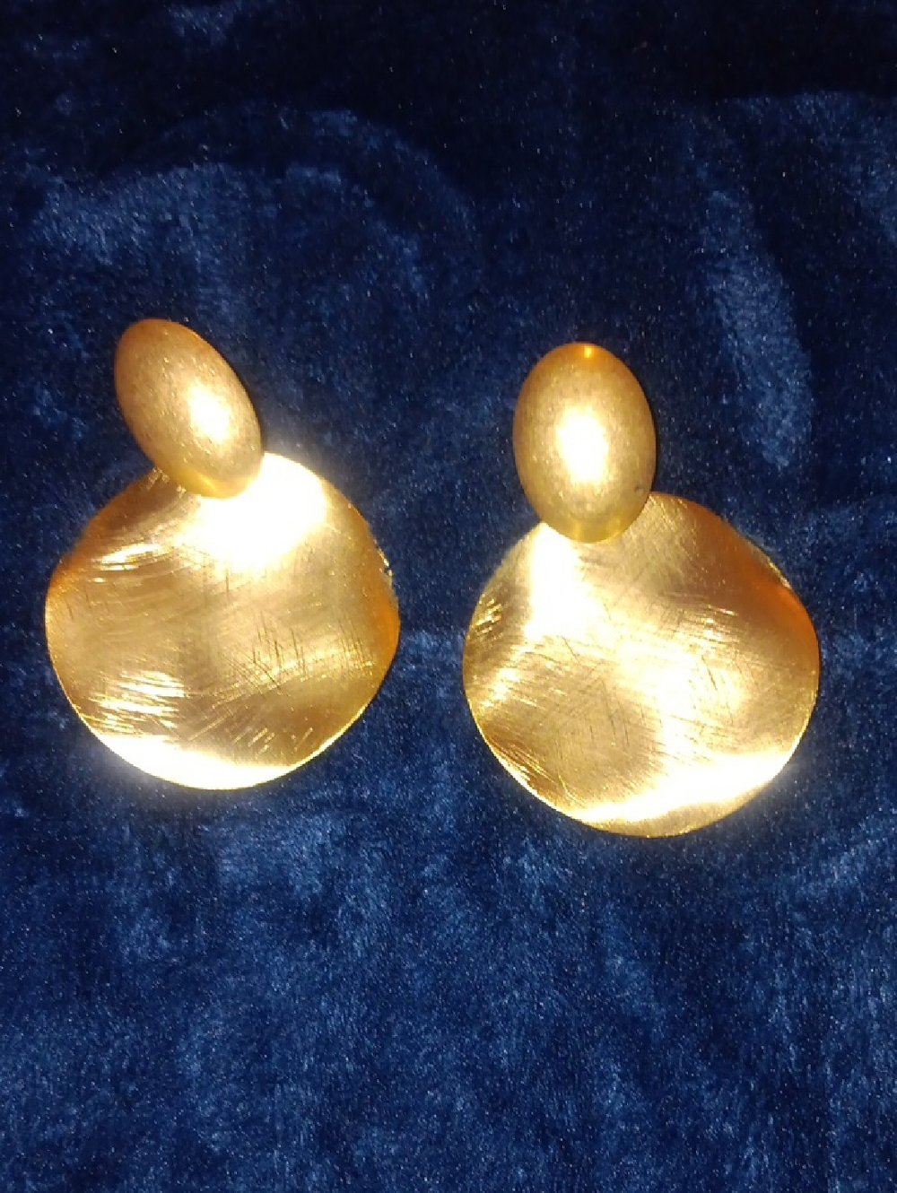 Gold Disc Drop Earrings - Women's Fashion Jewelry